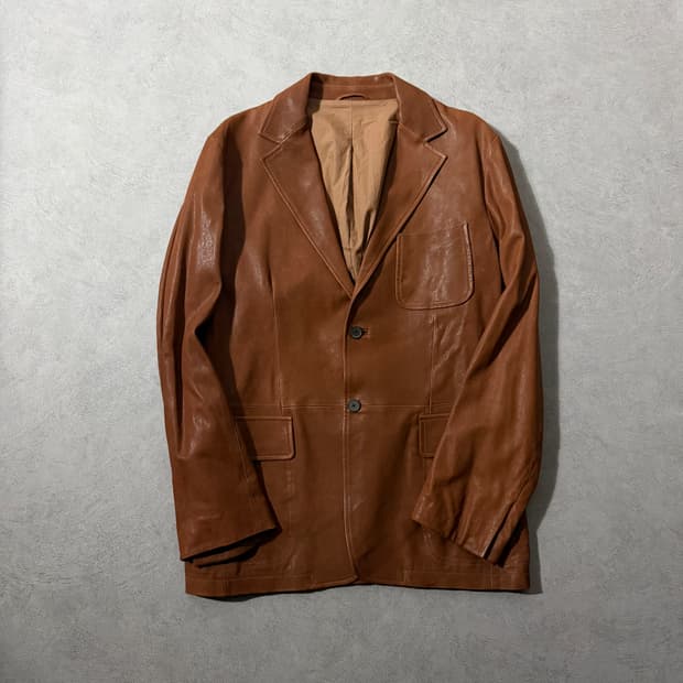 00‘S 질샌더 테일러 레더자켓 