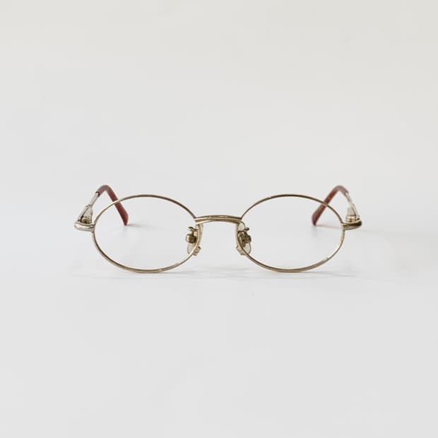 [픽키-587] (Small) 골드 오벌 안경테 빈티지 메