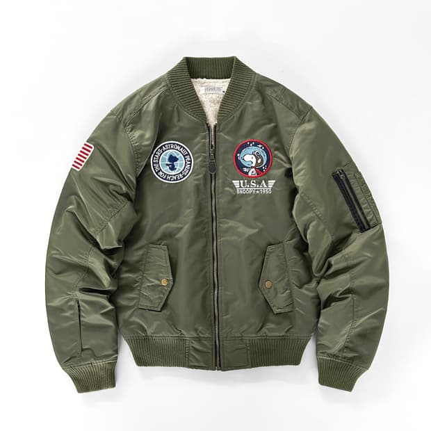 빈티지 피넛츠 스누피 Ma-1 자켓