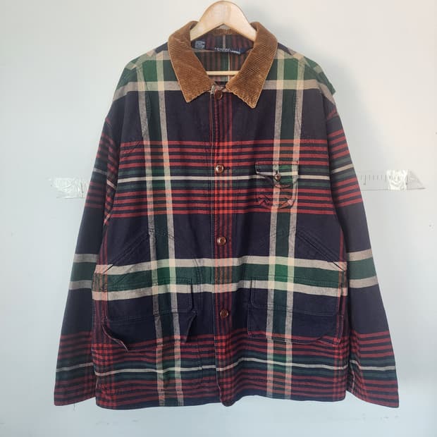 폴로 랄프로렌 체크 코듀로이 자켓