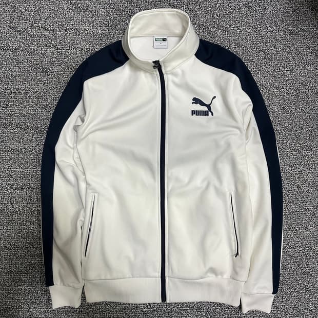 (M) 푸마 화이트 트랙탑 져지