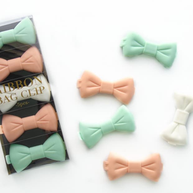 일본 프랑프랑 리본 가방 클립(5개입) 2박스 새제품