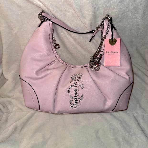 [대대장 ]쥬시꾸뛰르 반지시리즈 호보백 가죽숄더 백 베이비핑크 갸루