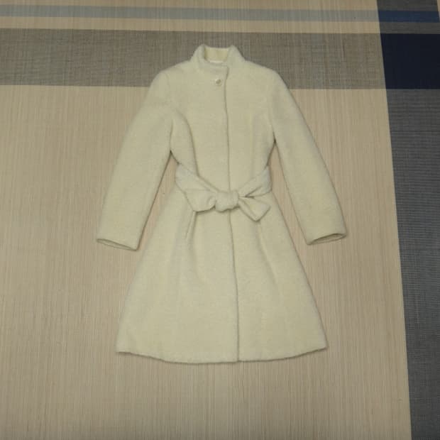 (55) 막스마라 Max Mara 울 알파카 혼방 롱코트