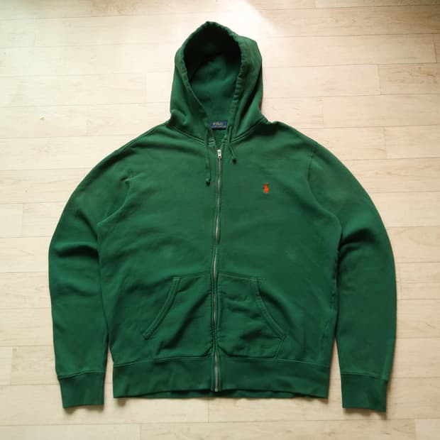 폴로 랄프로렌 그린 후드 집업
