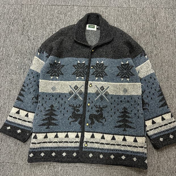 빈티지 오버핏 니트자켓 