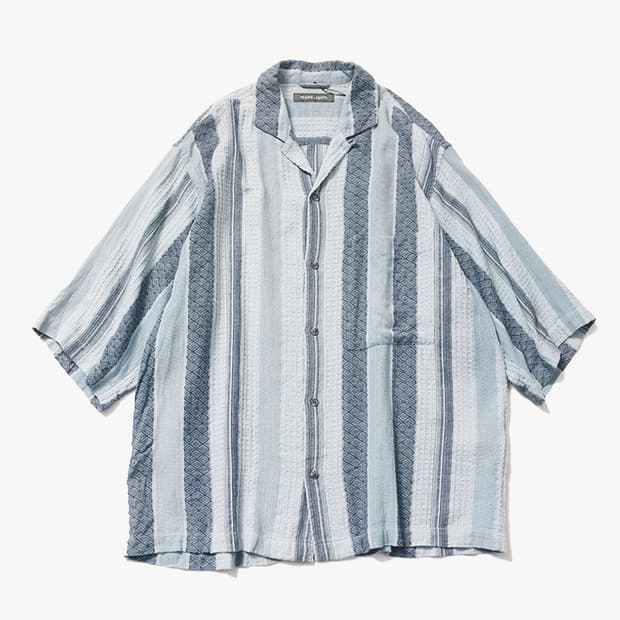 BEAMS LIGHTS - DOBBY STRIPE SHIRT