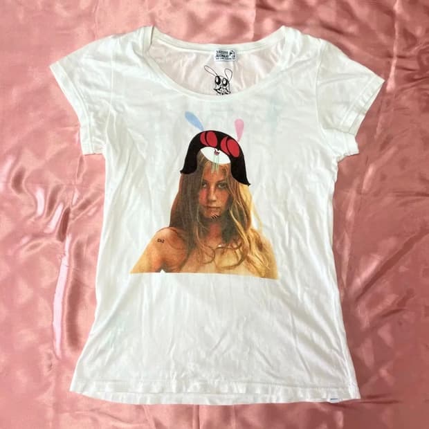 히스테릭 글래머 HYSTERIC GLAMOUR 스콜록트 걸프린팅 반팔티