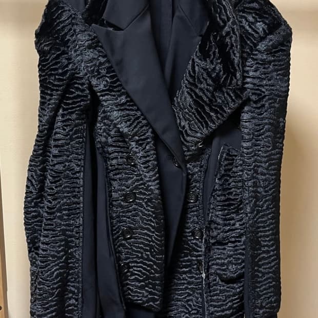 꼼데가르송 벨벳 해체 컷팅 자켓