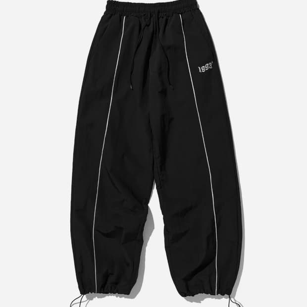 1993스튜디오 빈티지 파이핑 팬츠 블랙 FREE