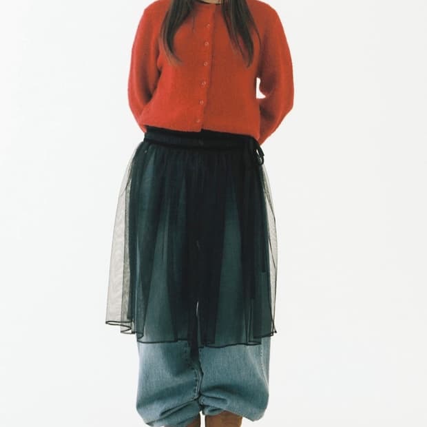 오헤시오 레이어드 랩 스커트