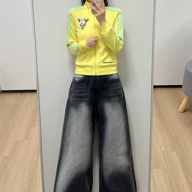 아디다스 딱붙핏 마라케시 레몬 민트 트랙탑 져지