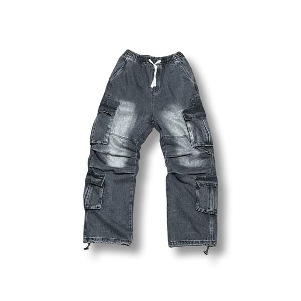 [28] 더블제이디 워싱 블랙 카고 조거 팬츠