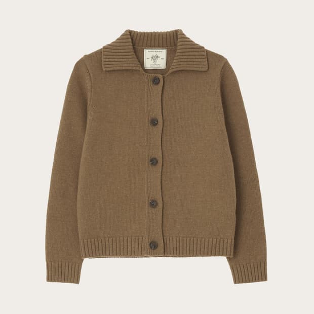 포유온 Allen Collar Cardigan 엘렌 카라 가디건 카라멜