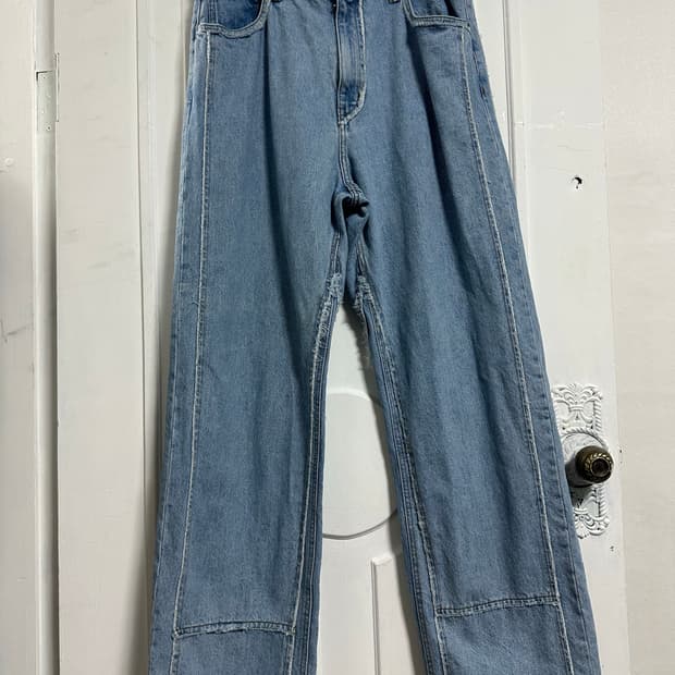 쿠어 컷오프 패널드 데님 팬츠