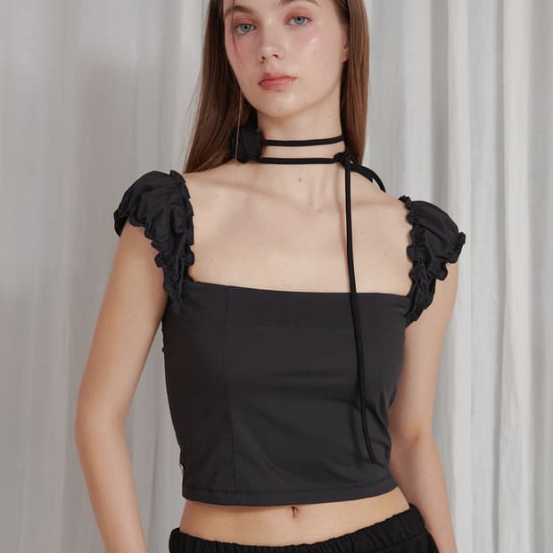 [택o새상품] 페인오어플레져 브리트니 탑 차콜 M 페오플