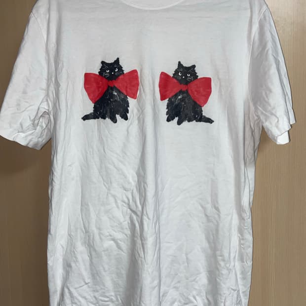 론론 고양이 반팔