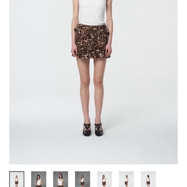 settle for moon 레오파드 프릴스커트 사이즈2