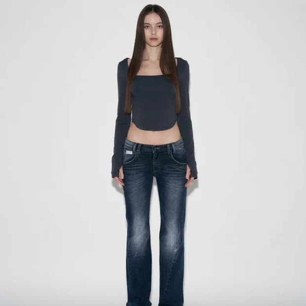 플노팔 부츠컷 데님 (blue)