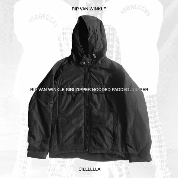 [4,L] RIPVANWINKLE 립반윙클 리리지퍼 후드 패디드 점퍼