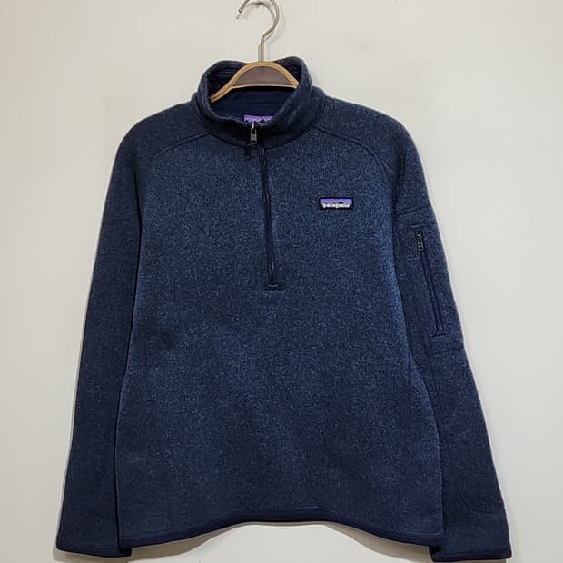 (L) 파타고니아 반집업 티셔츠 네이비 기모 긴팔티 등산복 