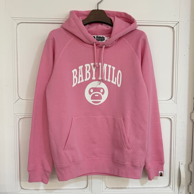 새상품)) 베이비 마일로 딸기우유 후드