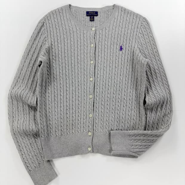 폴로 랄프로렌 여성 케이블 니트 가디건