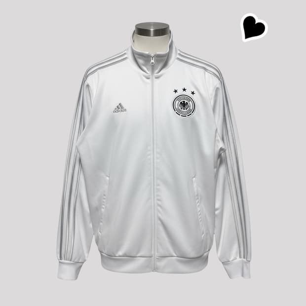 대장급 아디다스 독일 화이트 실버 트랙탑 져지