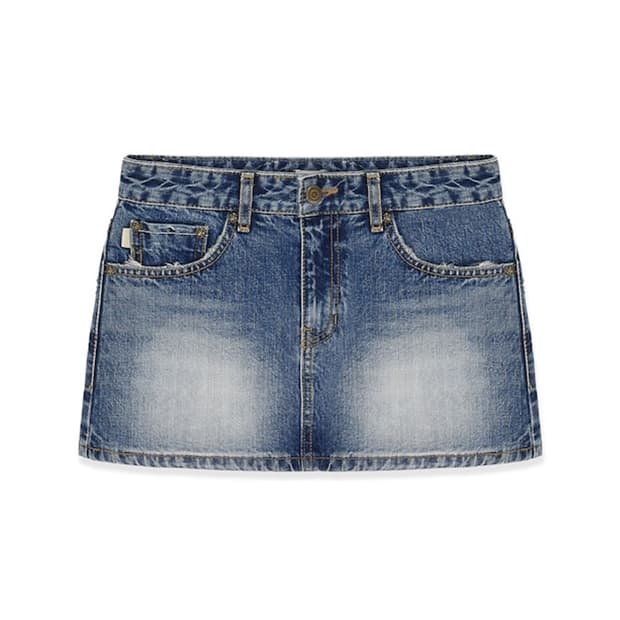 글로니 99 로우 라이즈 미니 스커트 블루