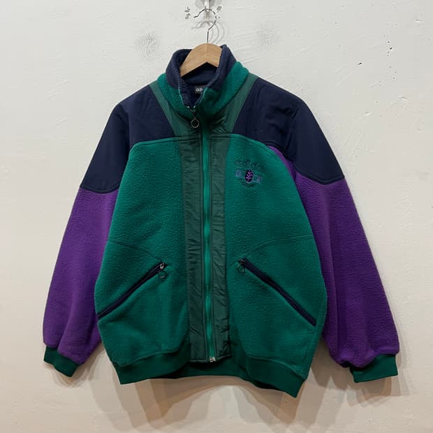90년대 제우교역 아디다스 올드스쿨 플리스 봄버자켓