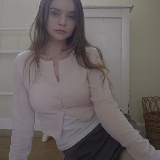 벨리아르 MARSHMELLOW CARDIGAN-BABY PINK 