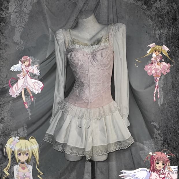 캐캐체 화이트세라깔 레이스 코르셋 화이트 페어리 코디세트 