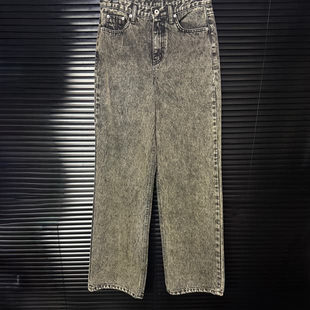 NOTCH 노치 스톤 워싱 데님 와이드 워크 팬츠 바지 28 워시드 펑크