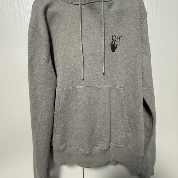오프화이트 기모 후드티 디그레이 판매합니다 