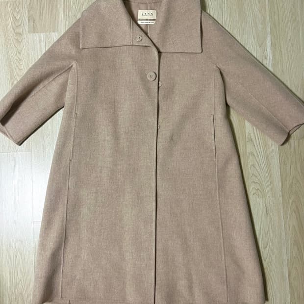 LYNN 케이프 카라 캐시미어 베이지 코트 핸드메이드 코트
