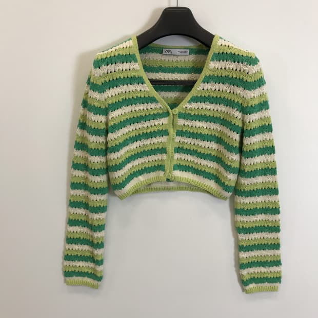 자라 크로셰 크롭 니트가디건 [여성S]