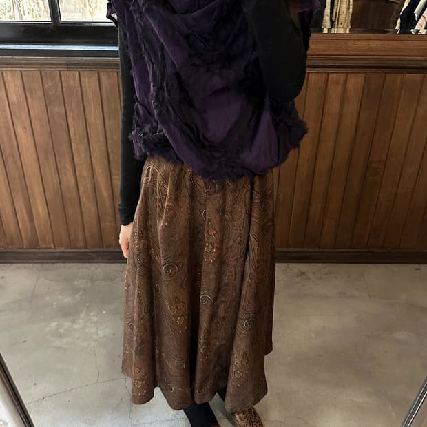 JPV paisley flare skirt