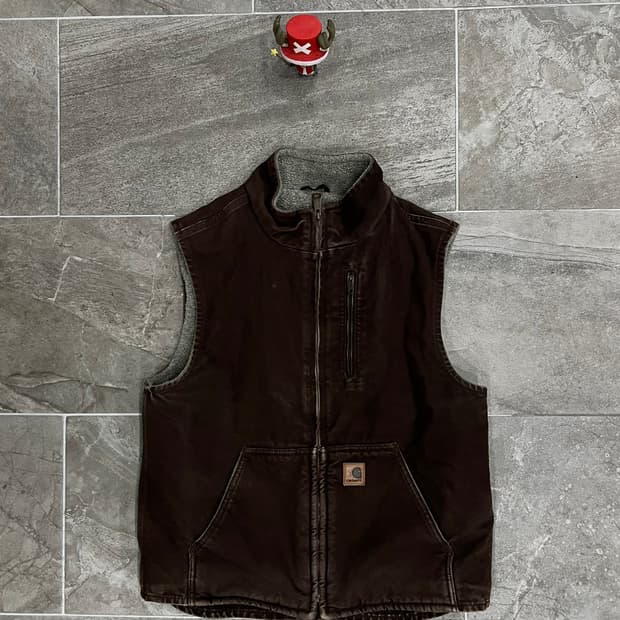 (M)칼하트 셰르파 넥 조끼베스트 V33 DKB 다크브라운