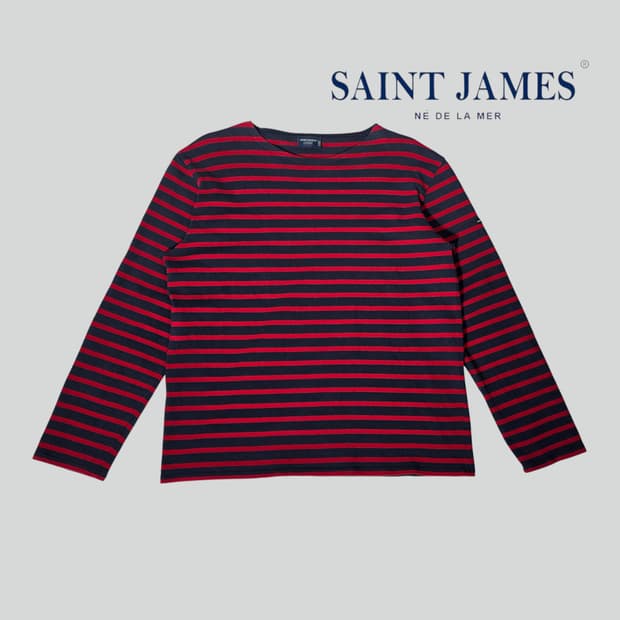 [XL]세인트제임스 스트라이프 단가라 티셔츠
