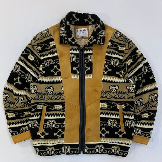 NZ Lamb Skin 양피 에스닉 레더 플리스 자켓