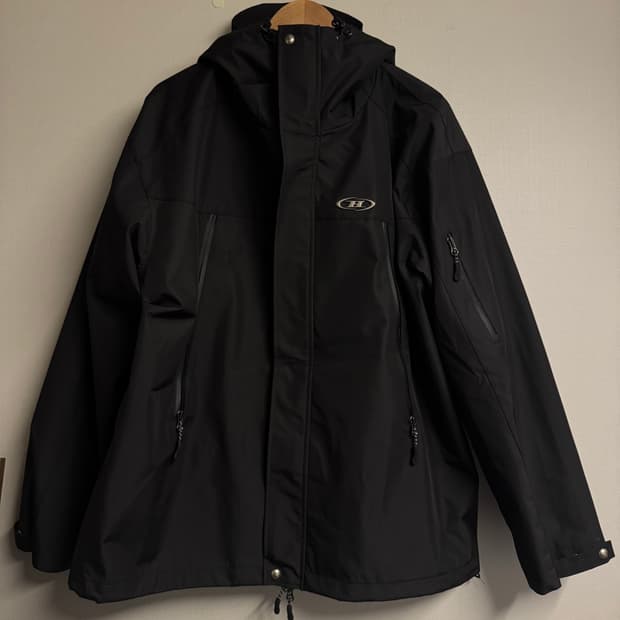 새상품) 본투윈 크롬로고 바람막이 블랙 2사이즈