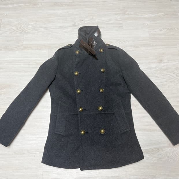 [S] 칼리코 리본 마스터 아티잔 클래식 울 체스터 코트 자켓