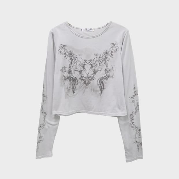 Jinliangtengda 프린팅 긴팔 티셔츠 M