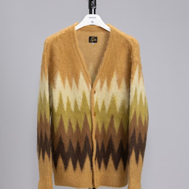 니들스 모헤어 가디건 지그제그 m