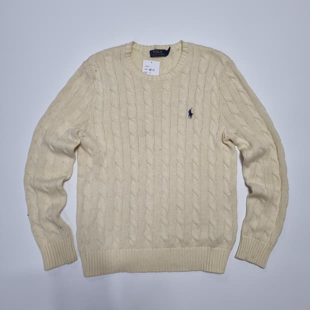 폴로 꽈배기 니트