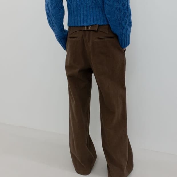 GBH 백 포인트 트라우저 카키 브라운 S