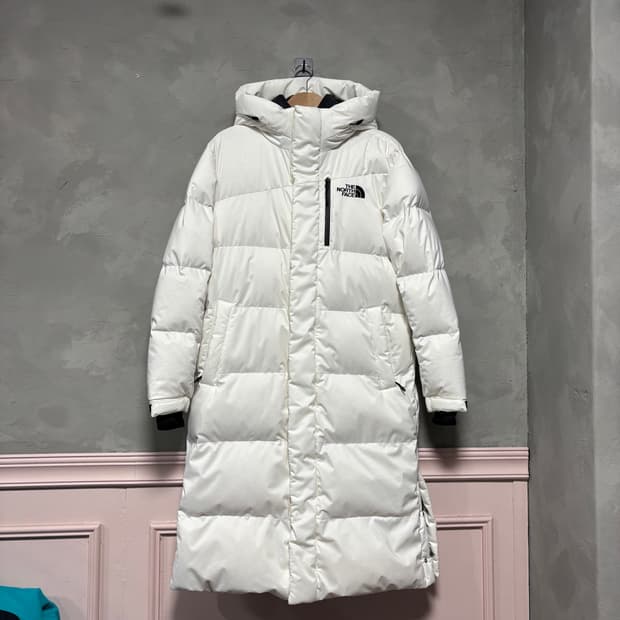 노스페이스 덕다운 롱패딩 화이트