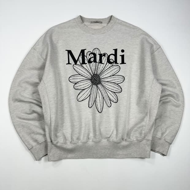 마르디 메크르디 베이직 박시핏 맨투맨 그레이 Free