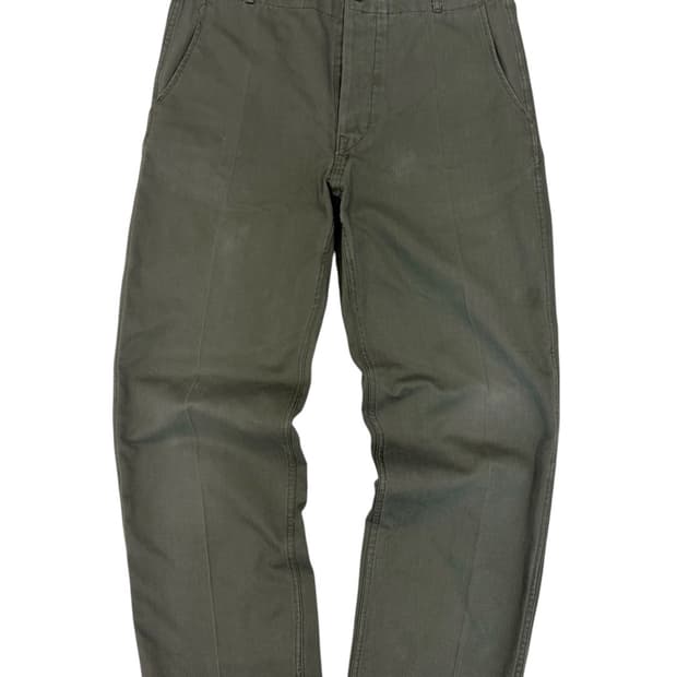 90s 한국군 퍼티그팬츠 카키 (2/34~35)