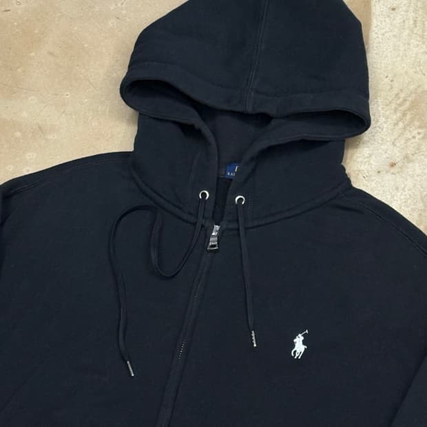 S 폴로랄프로렌 블랙 기모 후드집업